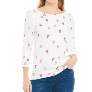 Joules Harbour Hearts Print Top